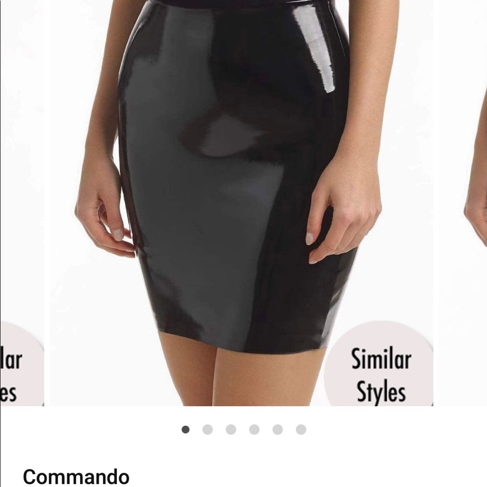 Commando Faux PATENT Leather mini skirt MEDIUM